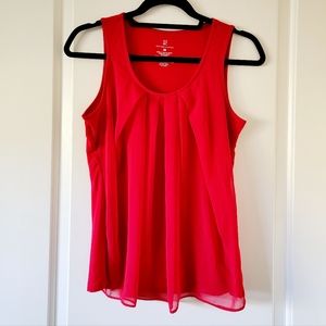 EUC New York & Company Red Tank S